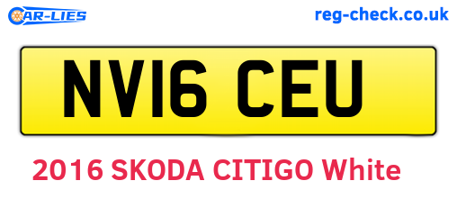 NV16CEU are the vehicle registration plates.