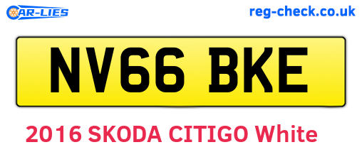 NV66BKE are the vehicle registration plates.