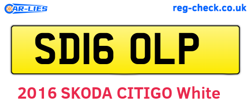 SD16OLP are the vehicle registration plates.