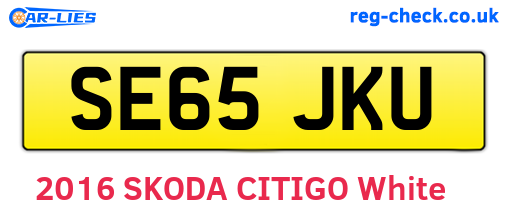 SE65JKU are the vehicle registration plates.