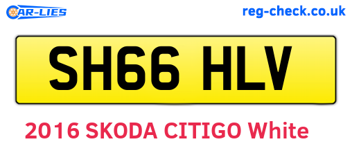 SH66HLV are the vehicle registration plates.