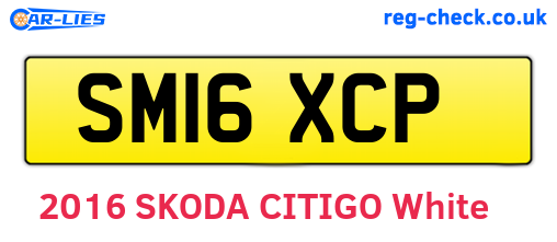 SM16XCP are the vehicle registration plates.