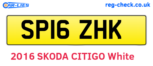 SP16ZHK are the vehicle registration plates.