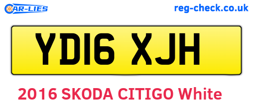 YD16XJH are the vehicle registration plates.