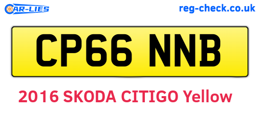 CP66NNB are the vehicle registration plates.