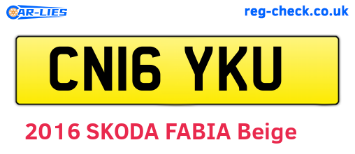 CN16YKU are the vehicle registration plates.