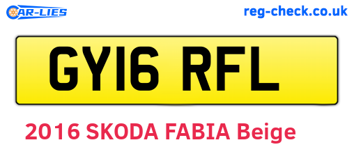 GY16RFL are the vehicle registration plates.