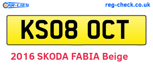 KS08OCT are the vehicle registration plates.