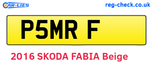 P5MRF are the vehicle registration plates.