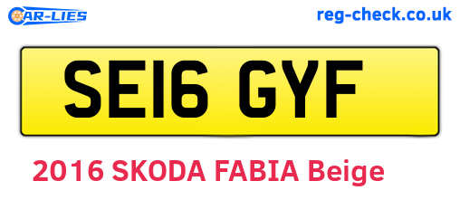SE16GYF are the vehicle registration plates.