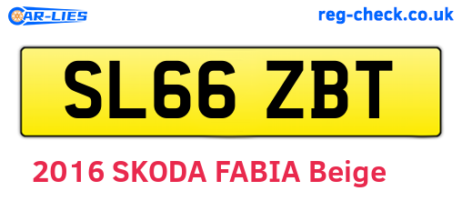 SL66ZBT are the vehicle registration plates.
