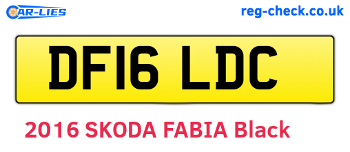 DF16LDC are the vehicle registration plates.