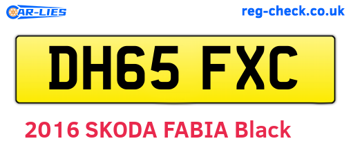 DH65FXC are the vehicle registration plates.