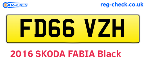 FD66VZH are the vehicle registration plates.