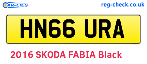 HN66URA are the vehicle registration plates.