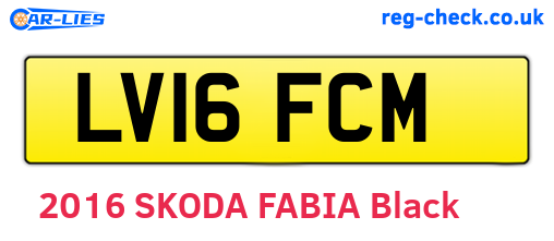 LV16FCM are the vehicle registration plates.