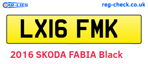 LX16FMK are the vehicle registration plates.