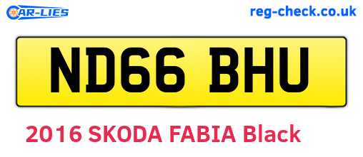 ND66BHU are the vehicle registration plates.
