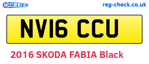 NV16CCU are the vehicle registration plates.