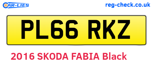PL66RKZ are the vehicle registration plates.