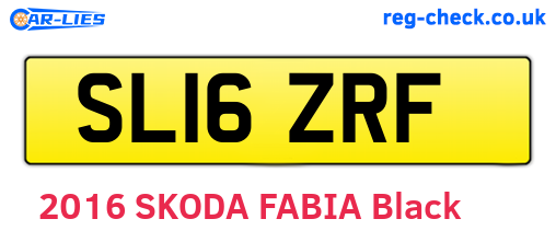 SL16ZRF are the vehicle registration plates.
