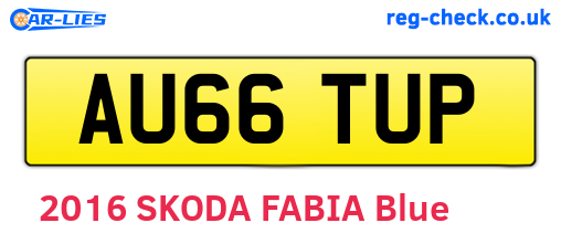 AU66TUP are the vehicle registration plates.
