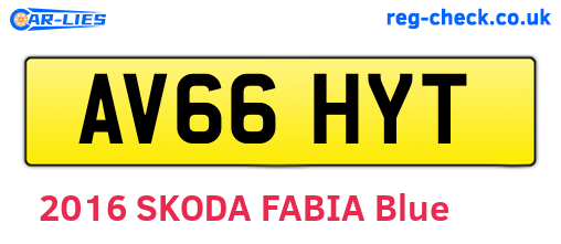 AV66HYT are the vehicle registration plates.