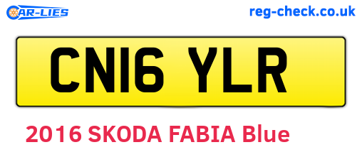 CN16YLR are the vehicle registration plates.