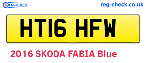 HT16HFW are the vehicle registration plates.