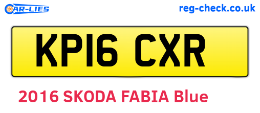 KP16CXR are the vehicle registration plates.