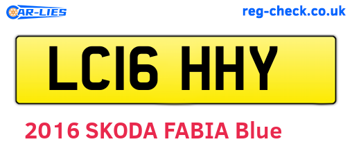 LC16HHY are the vehicle registration plates.