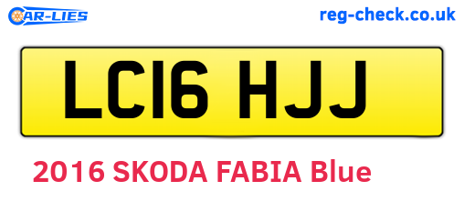 LC16HJJ are the vehicle registration plates.