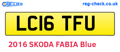 LC16TFU are the vehicle registration plates.