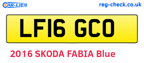 LF16GCO are the vehicle registration plates.