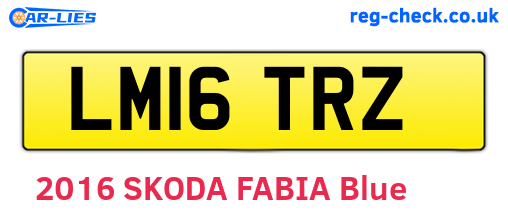 LM16TRZ are the vehicle registration plates.