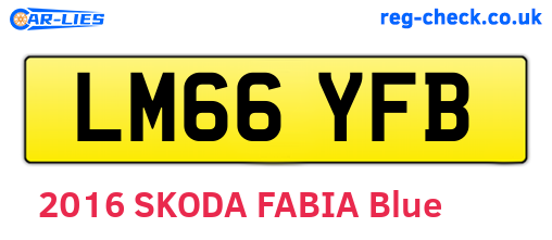 LM66YFB are the vehicle registration plates.