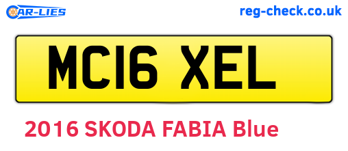 MC16XEL are the vehicle registration plates.