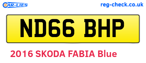 ND66BHP are the vehicle registration plates.