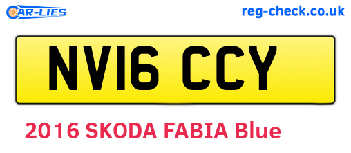 NV16CCY are the vehicle registration plates.