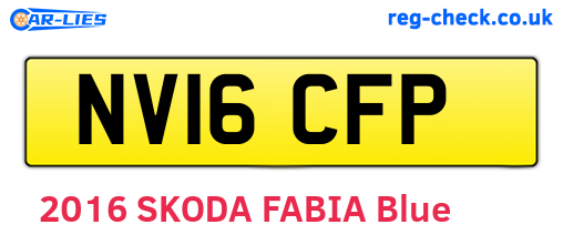 NV16CFP are the vehicle registration plates.
