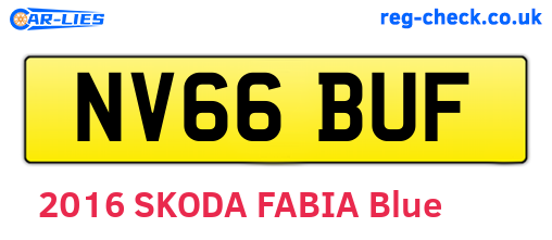 NV66BUF are the vehicle registration plates.