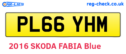 PL66YHM are the vehicle registration plates.