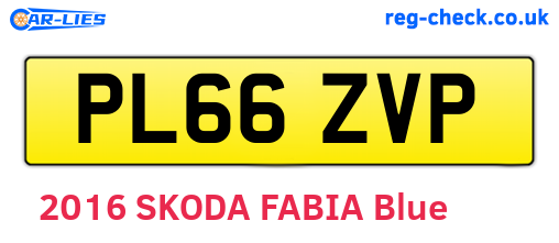 PL66ZVP are the vehicle registration plates.