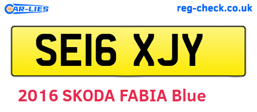 SE16XJY are the vehicle registration plates.