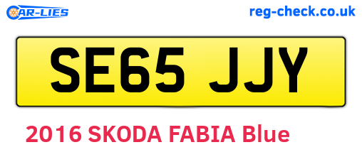 SE65JJY are the vehicle registration plates.