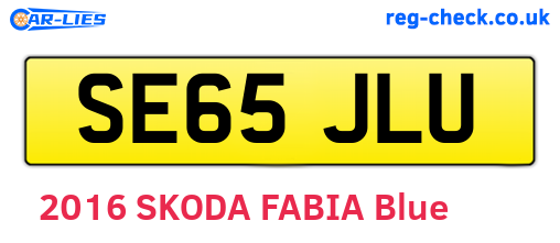 SE65JLU are the vehicle registration plates.