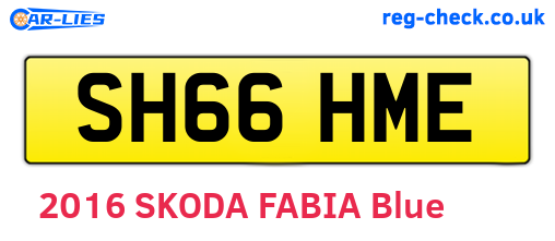 SH66HME are the vehicle registration plates.