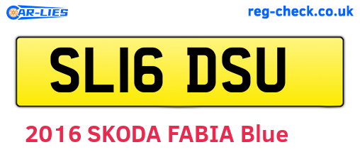 SL16DSU are the vehicle registration plates.
