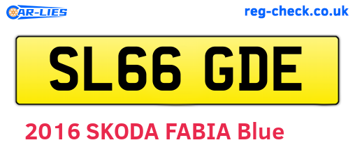 SL66GDE are the vehicle registration plates.