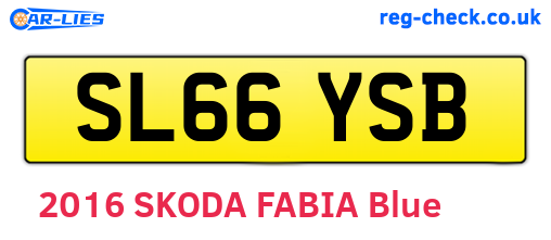 SL66YSB are the vehicle registration plates.